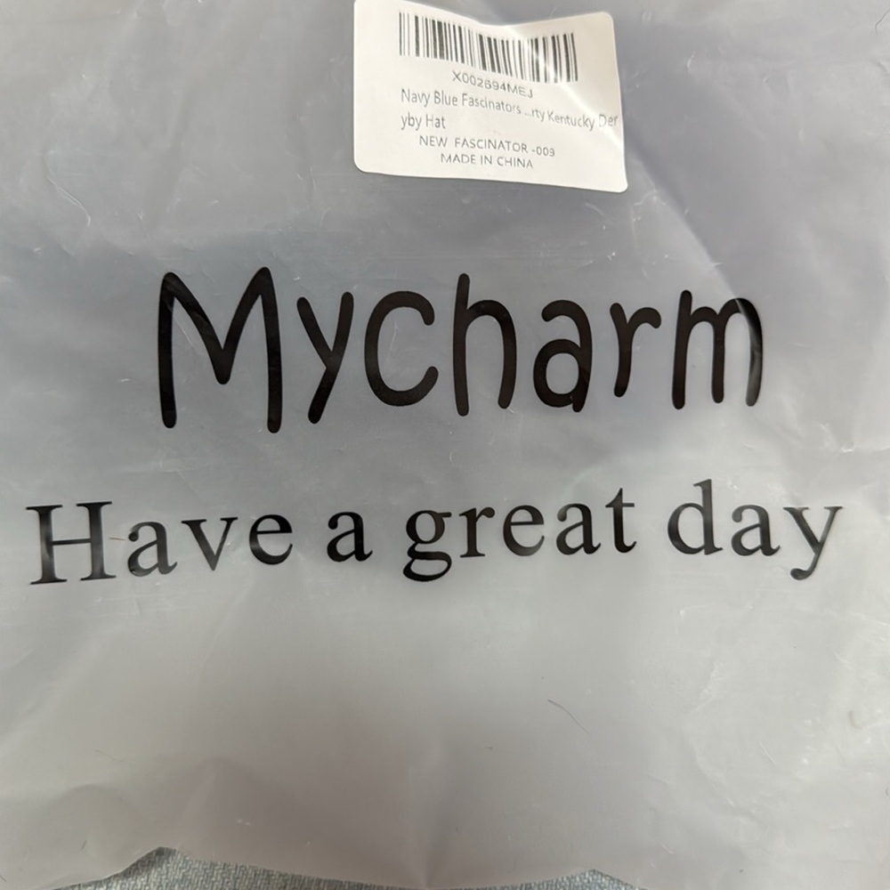 Navy blue Fascinator by MyCharm - Picture 6 of 6